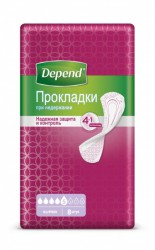 Прокладки при недержании для женщин, Depend (Депенд) №8 арт. 9435024 супер