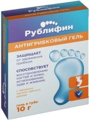 Рублифин противогрибковый гель 10 г